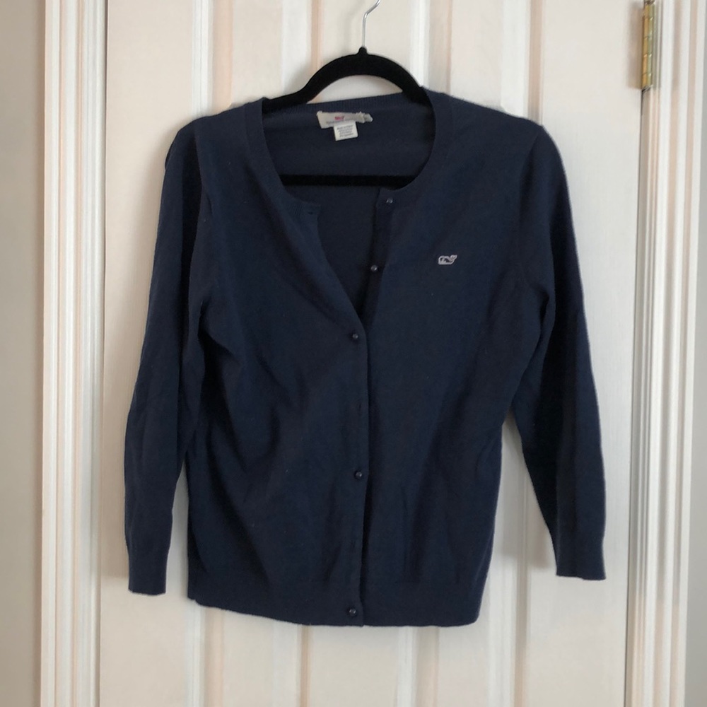 Vineyard Vines Navy Crewneck Cardigan